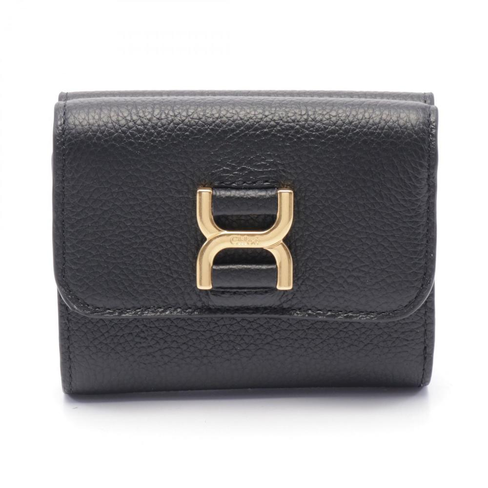 【Chloe】Marcie Trifold Wallet Black Chloé Marcie Leather Trifold Wallet | Nordstrom